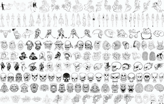 Tribal Skull Vector Art Free Vector