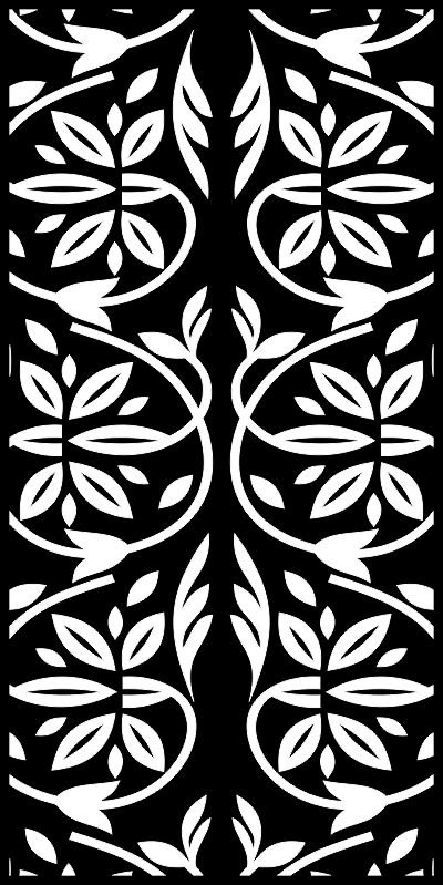 Trees Floral Laser Cut Privacy Screens Pattern Free Vector