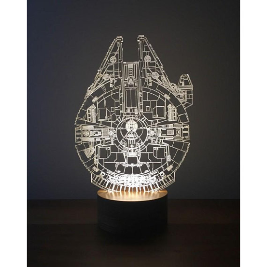 Millenium Falcon 3D Lamp Free Vector