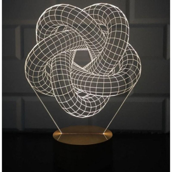 3D Torus Spiral Lamp Free Vector