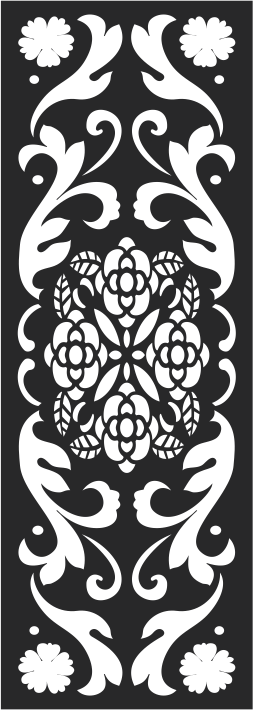 Black And White Floral Pattern Free Vector