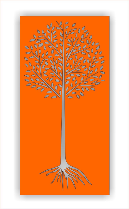 Laser Cutting Tree Screen Pattern Free Vector