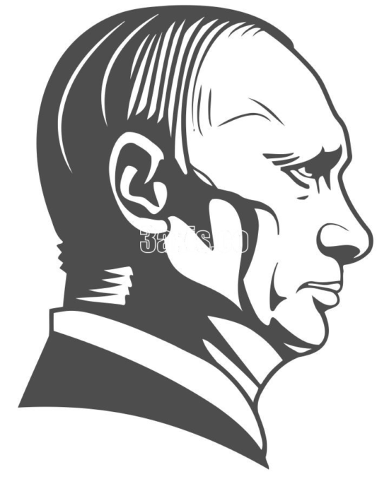 Vladimir Putin Stencil Silhouette Sketch Free Vector