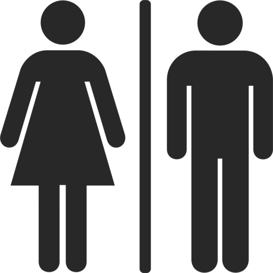 Toilet Man And Woman Sign Free Vector