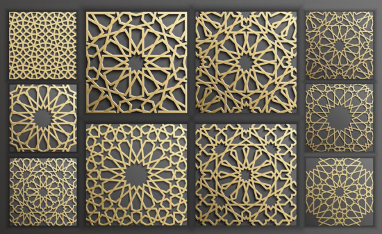 Islamic Scrollwork Pattern DXF File