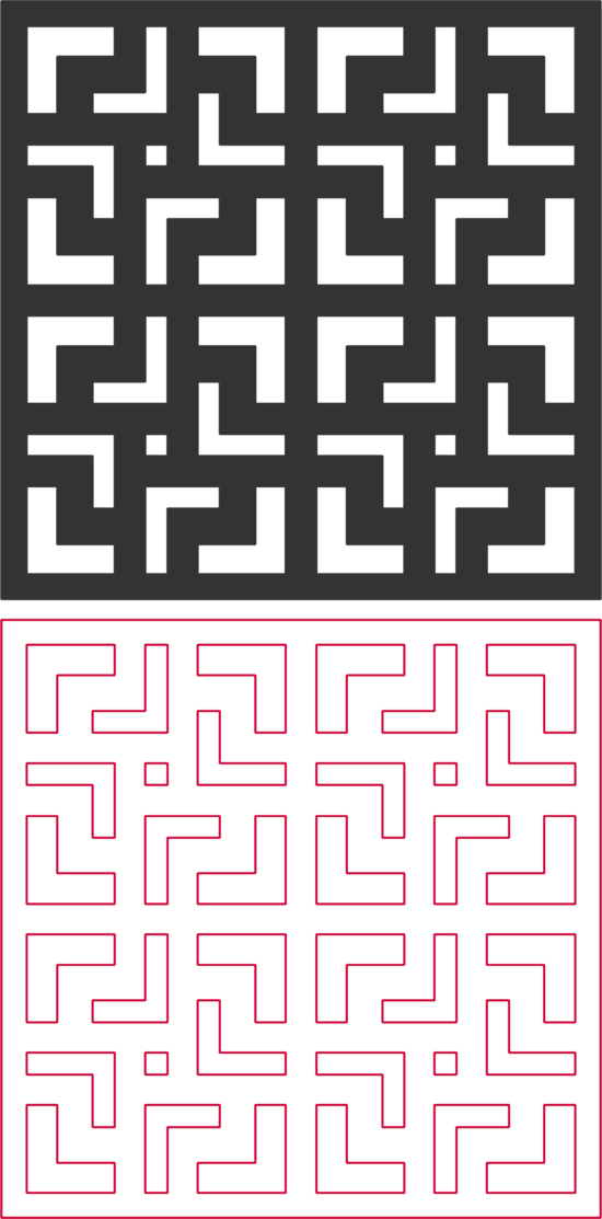 Seamless maze pattern DXF File