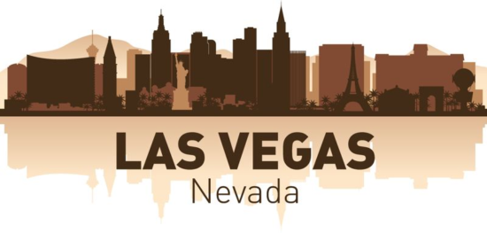 Las vegas skyline silhouette Free Vector