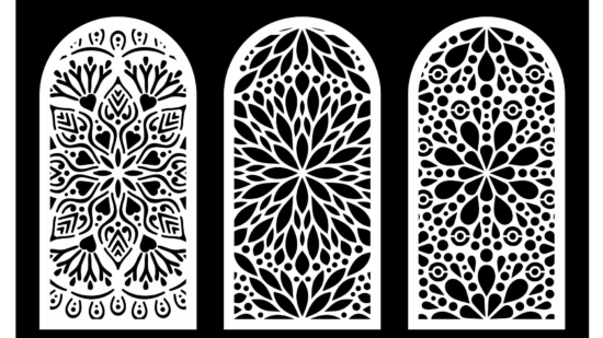 Laser Cut Design Screen Free Vector