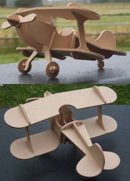 Kukuruznik biplane laser cut Free Vector