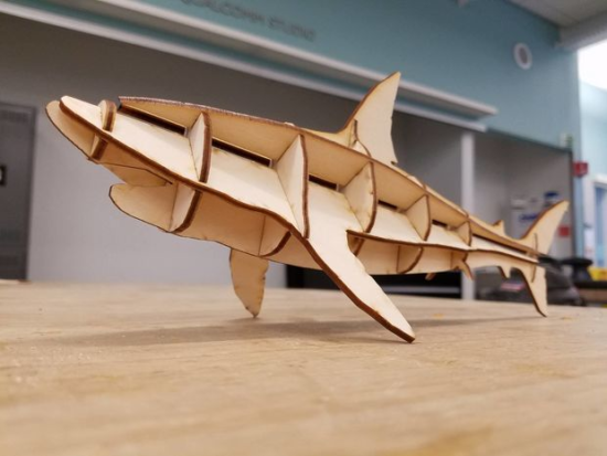 Laser Cut Shark Free Vector