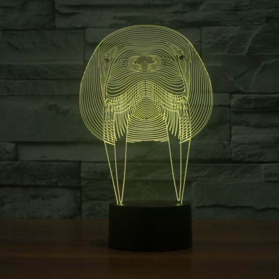 Walrus Animal 3D Lamp Vector Model Free Vector
