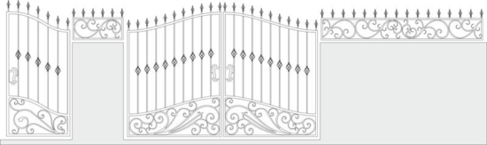 Iron Gate Vector Set Vector Art Free Vector