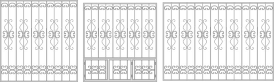 Wrought Iron Fence Window Free Vector