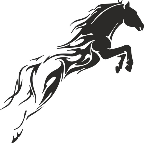 Tribal Horse Unique Tattoo for Men dxf File