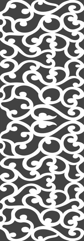 Wood carving cutout pattern Free Vector