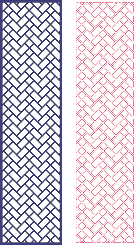 Laser Cut Decorative Screen Geometric Pattern dxf File