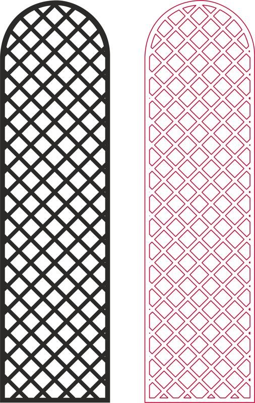 Lattice Privacy Screen Pattern dxf File