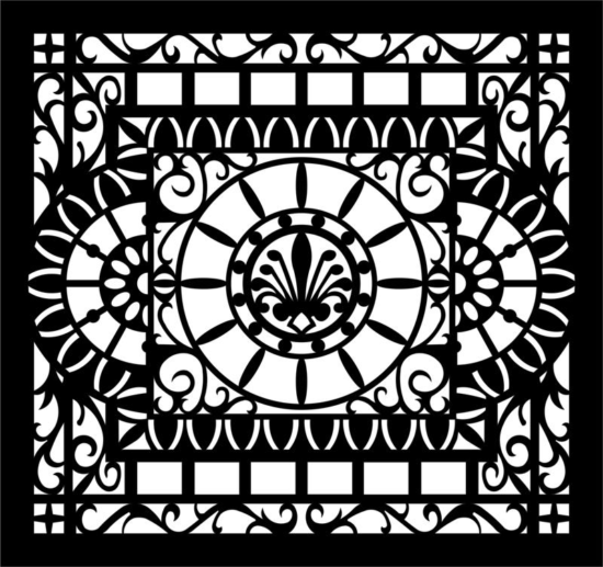 Decorative Partition Wall Pattern Free Vector