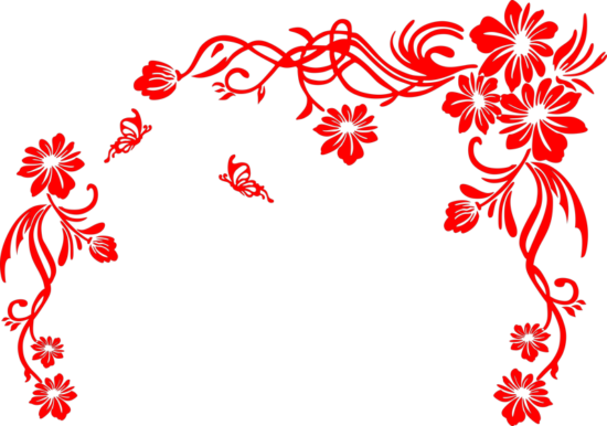 Floral Scrolls Vector Art Free Vector