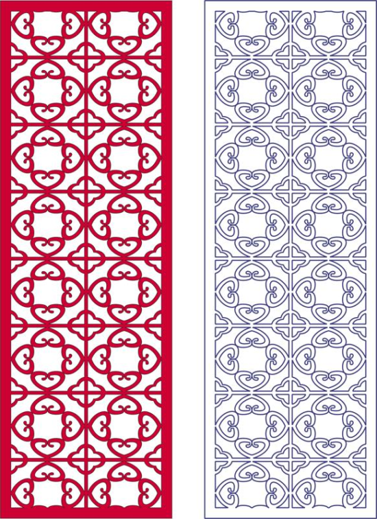 2d Vector Panel Pattern dxf File