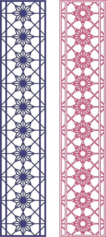 Seamless Star Pattern Design dxf File