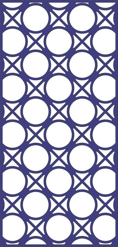 Design of Decorative Circle Pattern Panel dxf File