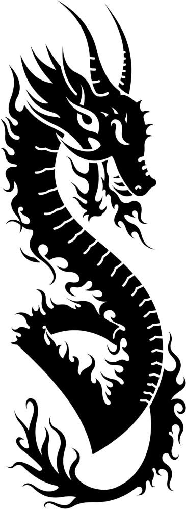 Dragon Vector Tatoo Free Vector