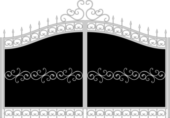 Forged gates sketch vector Free Vector