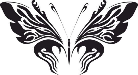 Butterfly Sticker Vector Free Vector