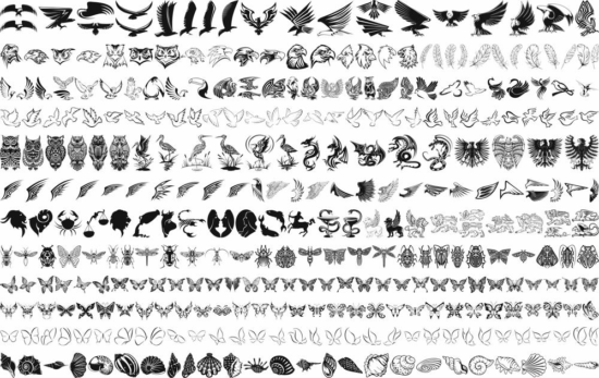 Bird Drawing Vector Set Free Vector