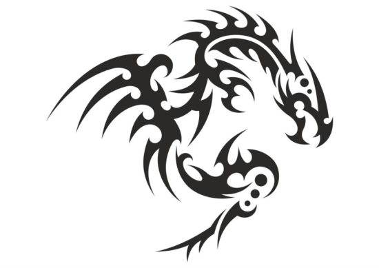 Dragon Silhouette Vector Free Vector