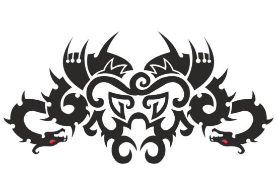 Car Hood Decal Dragon Animal Murals Predator Tribal Tattoo Vector Free Vector