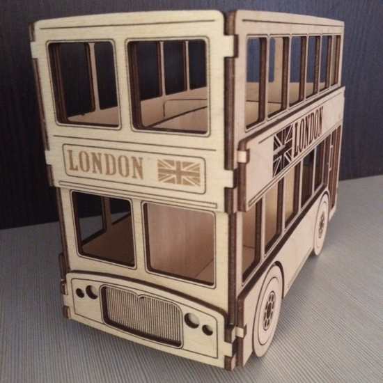 London Bus 3d Puzzle Free Vector