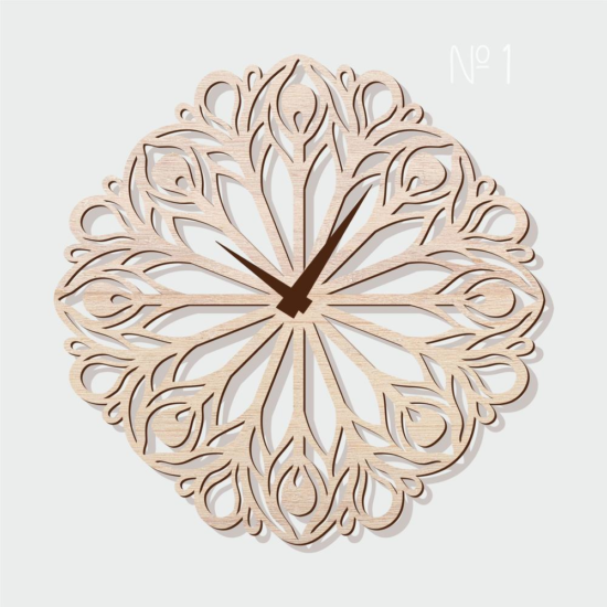 Laser Cut Wall Clock Template Free Vector