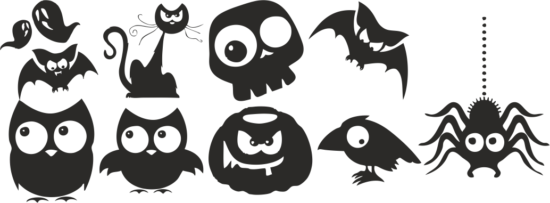 Halloween Silhouette Vectors Free Vector