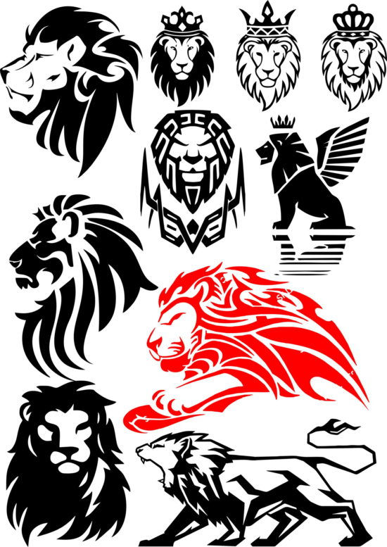 Lion Vector Set Free Vector