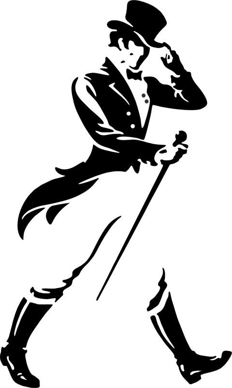 Johnnie Walker Silhouette Vector Free Vector