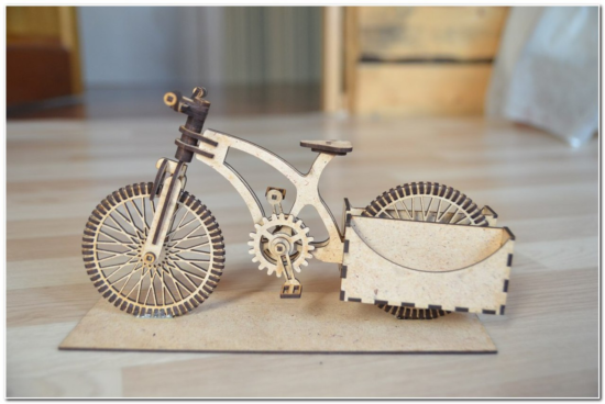 Wooden Organizer A Bike Free Vector