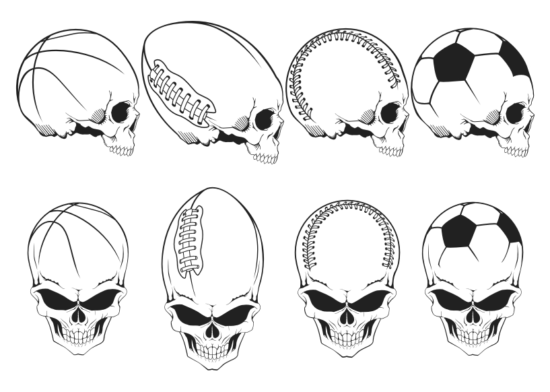 Sport Skulls Vector Pack Free Vector