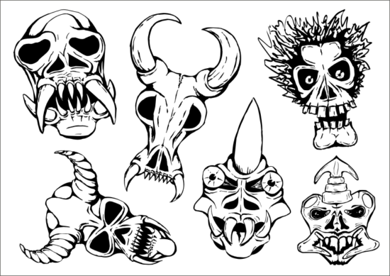 Ritual Masks Vectors Free Vector