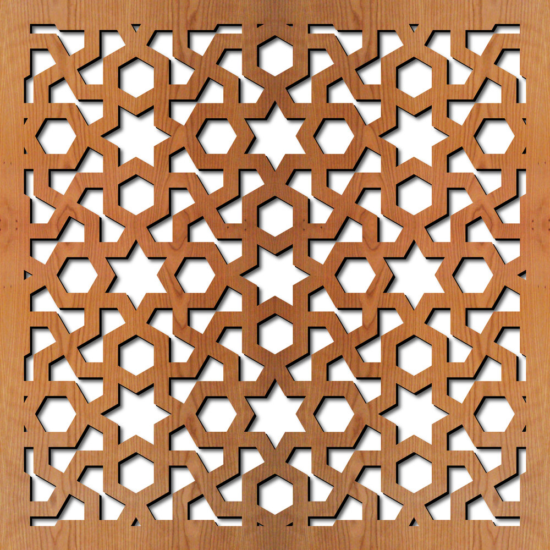 Arabic Geometric Laser Cut Pattern dxf File