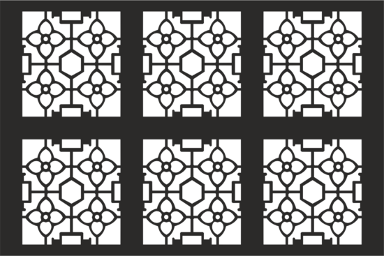 Decorative Grille Pattern Free Vector