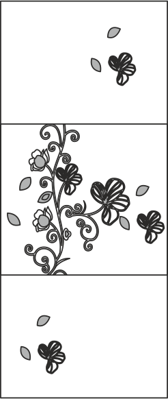 Wardrobes Doors Floral Design Vector Free Vector