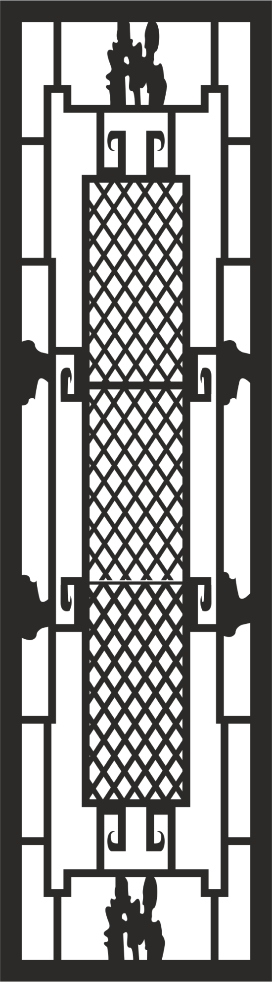 Iron Window Grill Design Vector Free Vector