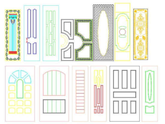 Interior Door Panel Designs Free Vector